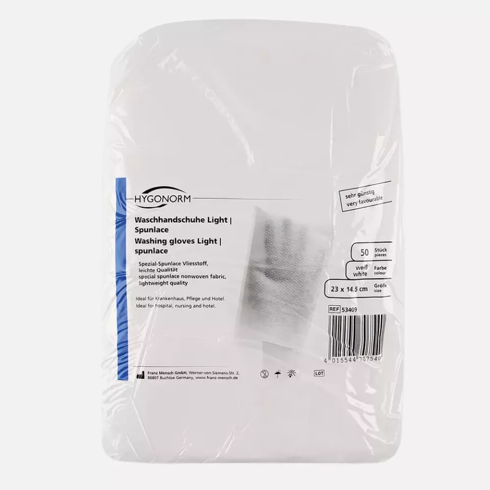 HygoNorm 53409, Light Washing Gloves, Spunlace, image 4, gallery thumbnail