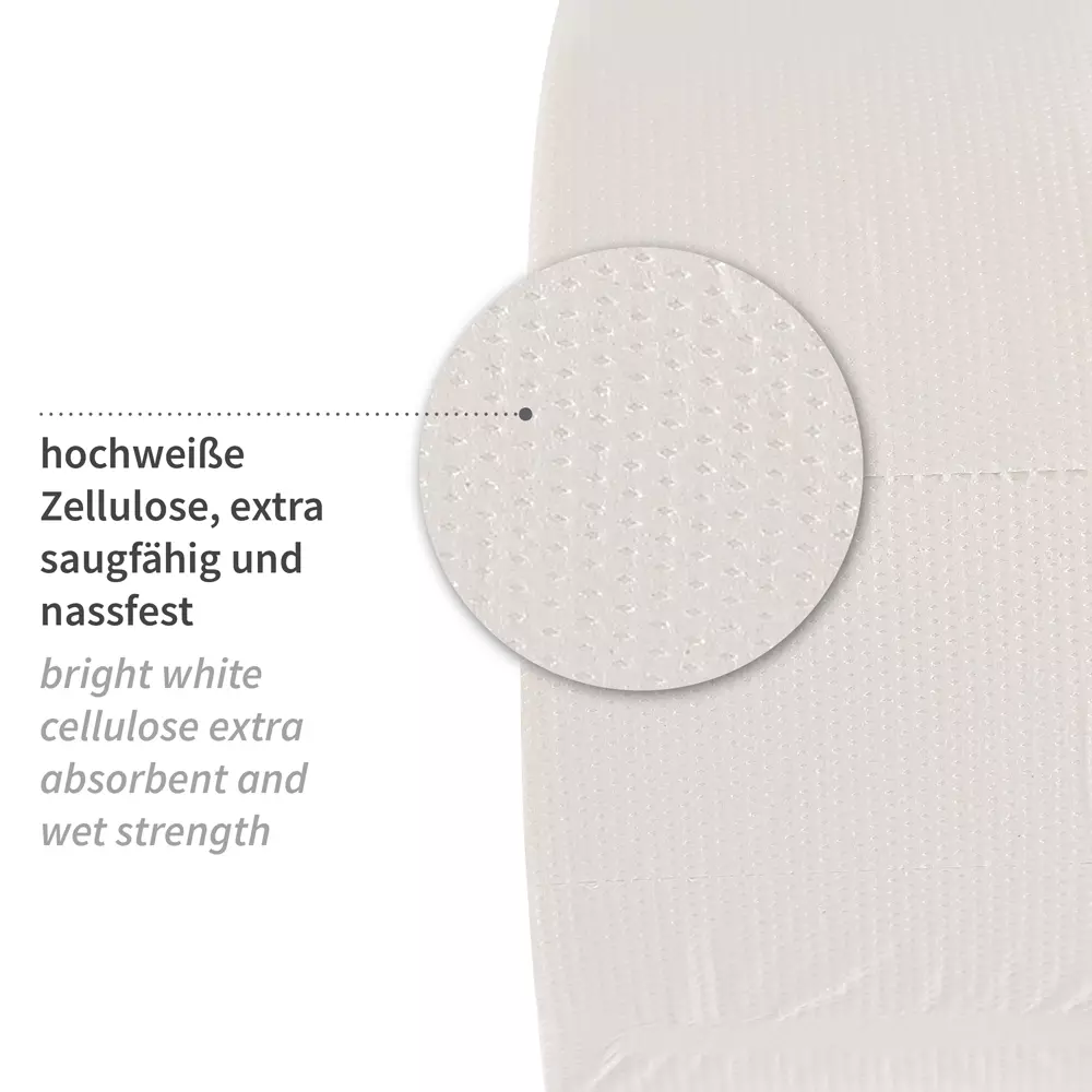 HygoClean 30433, Jumbo 2-Ply Cellulose Toilet Paper, Bright White, image 2