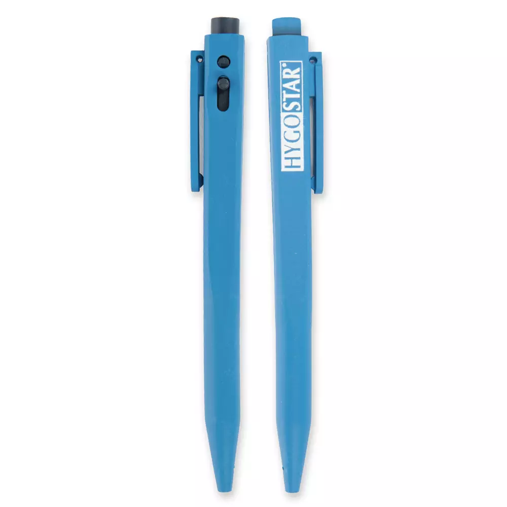 HygoStar 85563, Retractible Detectable Plastic Pen Clip, Blue, image 1