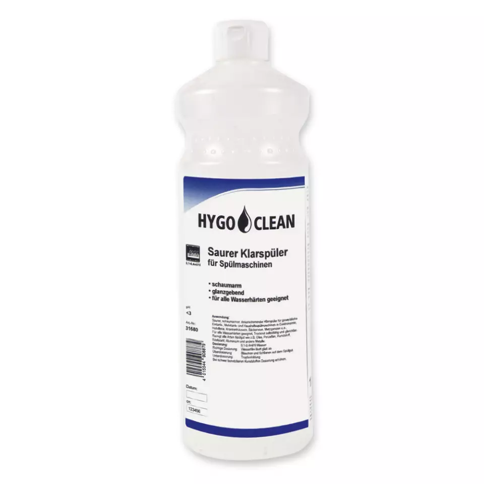 HygoClean 31685, Acidic Dishwasher Rinse Aid, 1 l, image 1, gallery thumbnail