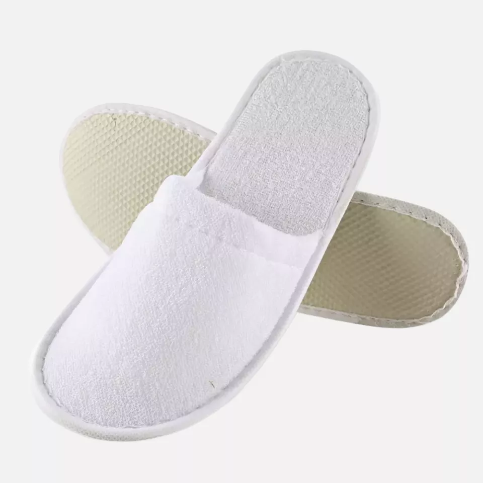 HygoNorm 55515, Classic Polyester Slippers, White, Closed, image 1, gallery thumbnail