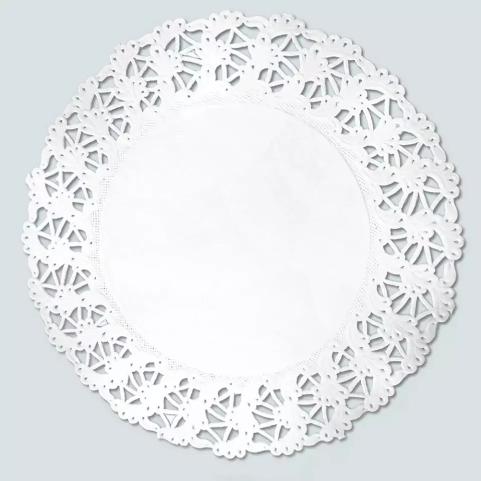 HygoStar 34121, Round Paper Doilies, Ø 12 cm, White, image 2, gallery thumbnail