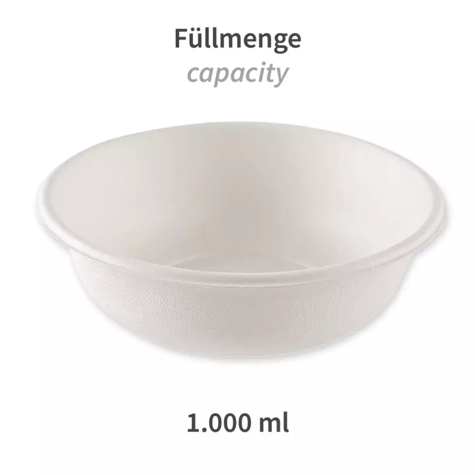 NATUREStar 41111, Organic Bagasse Bowls, Deep, 1000 ml, Ø 185 mm, image 2, gallery thumbnail