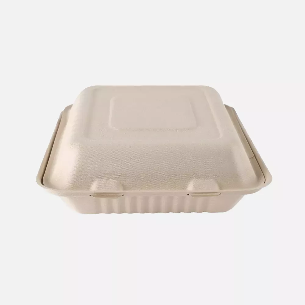 NATUREStar 412245, Organic Bagasse Menu Boxes with Hinged Lid, image 3