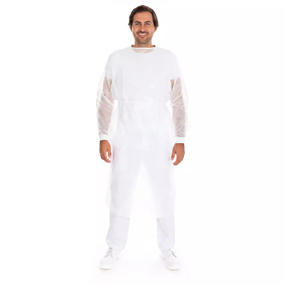 HygoStar 27776, PP/PE Gowns with Neck Ties, Partly Laminated, image 4