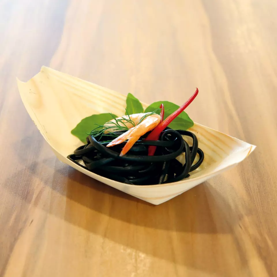 NATUREStar 38834, Organic Wood Fingerfood Boat, 140 x 80 mm, image 2, gallery thumbnail