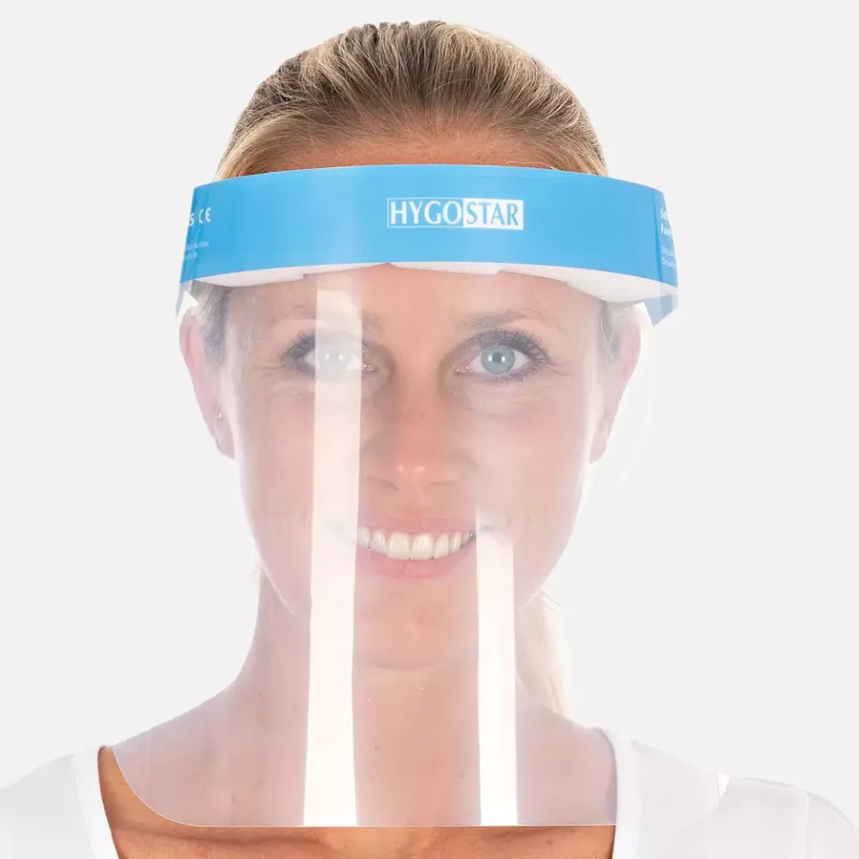 HygoStar 8520P, 3S PET Face Shield, Transparent, Economy Pack, image 1, gallery thumbnail