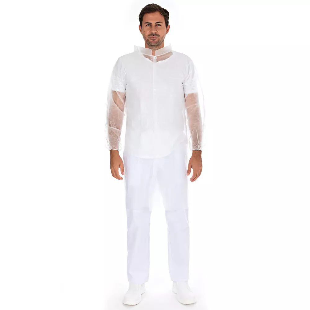 HygoNorm 27409P, Light PP Visitor Gowns with Push Buttons, image 1