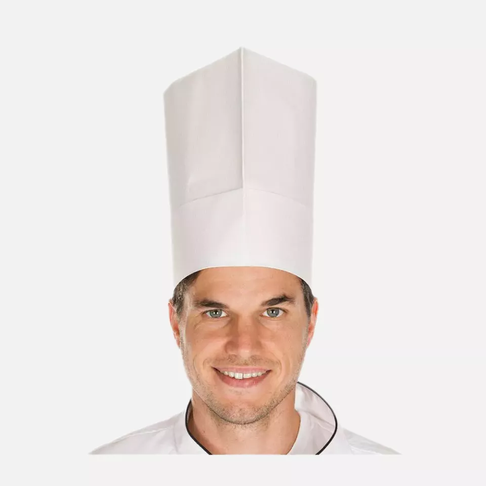 HygoStar 0991, Variable Special Crepe Paper Chef's Hats, 22 cm, White, image 1, gallery thumbnail