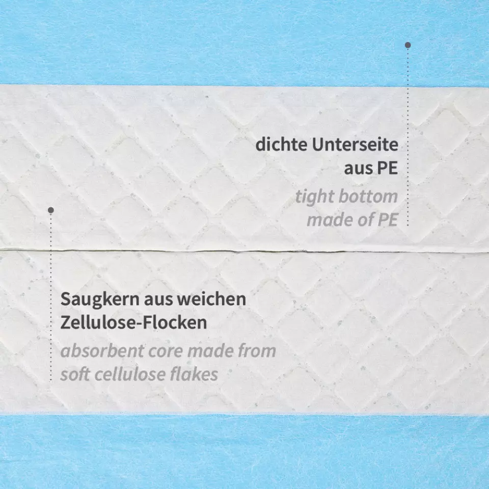 Hygostar 52781, Bettunterlagen, 90 x 60 cm, PP/Cellulose/PE, image 3, gallery thumbnail