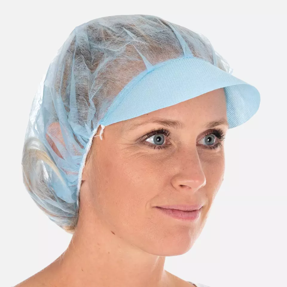 HygoNorm 12816, Light PP Peaked Bouffant Caps, ø 48 cm, Blue, image 2, gallery thumbnail