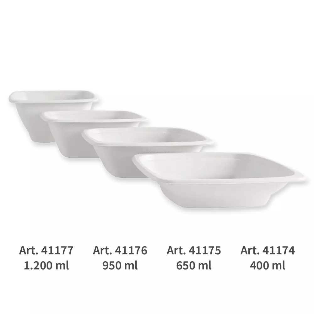 NATUREStar 41177, Bagasse Bio Quadratische Schalen, 180 x 90 mm, 1,25 ml, image 4