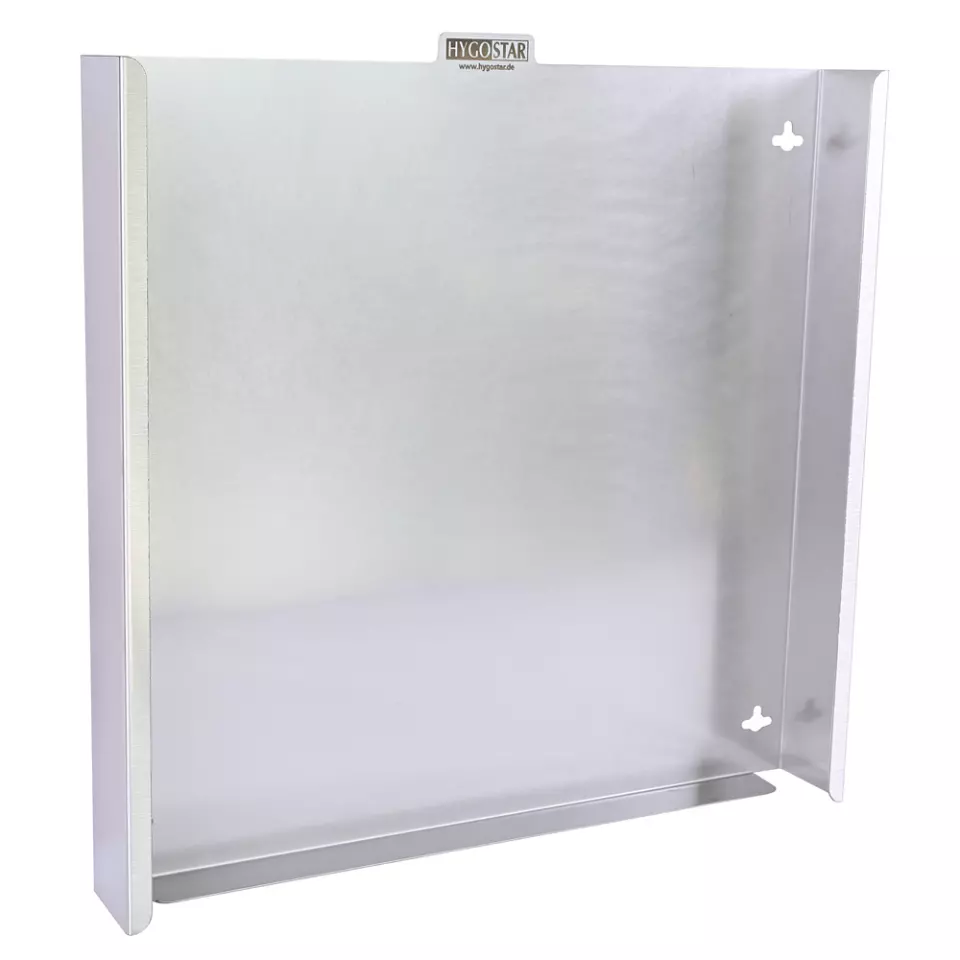 Hygostar 889373, Extra Safe Superlong Glove Dispenser, Stainless Steel, image 1, gallery thumbnail