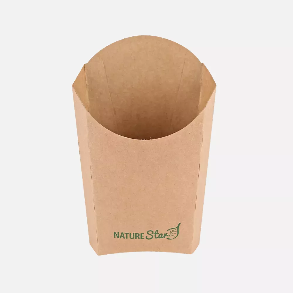 NATUREStar 417722, Organic Kraft Paper/PE Fries Boxes, 90 x 55 x 152 mm, FSC®-Mix, image 1