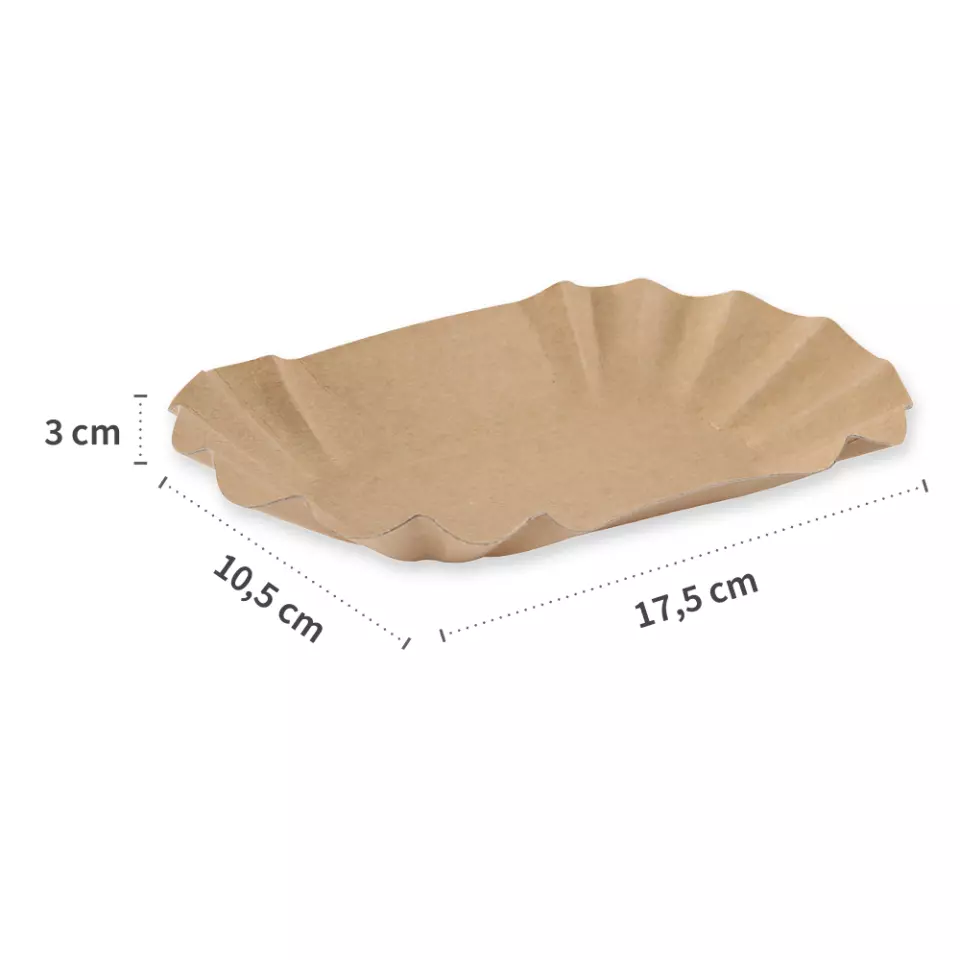 Franz Mensch 415155, Oval Kraft Paper Trays, 105 x 175 x 30 mm, FSC®-mix, image 3, gallery thumbnail