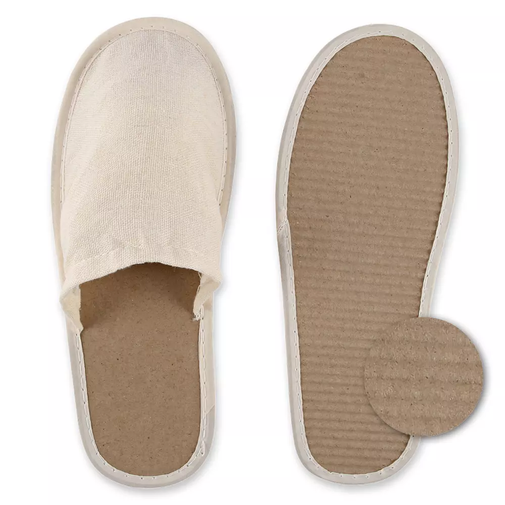 HygoStar 55531, Organic Closed Slippers, Linen/Cotton/Paper, Beige, image 2