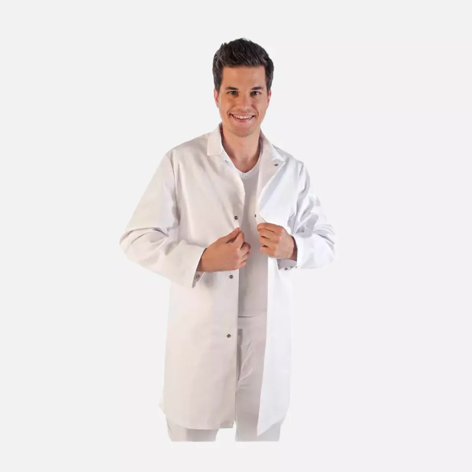 Franz Mensch 84630, Polycotton HACCP Gown, XL, White, image 1, gallery thumbnail