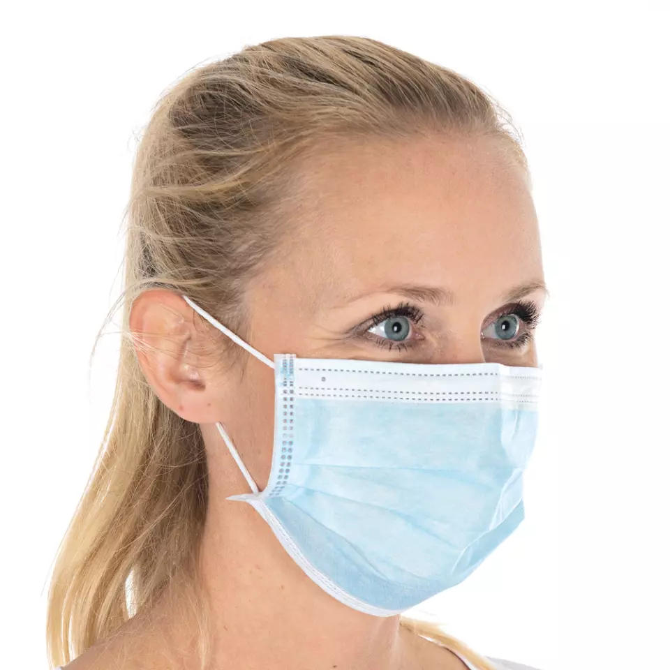 Hygostar 29146P, 3-lagige PP Gesichtsmasken für zivilen Gebrauch, Sparpackung, Blau, image 2, gallery thumbnail