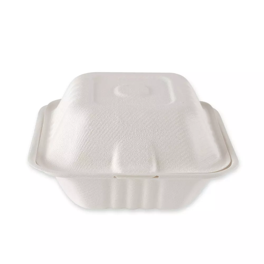 NATUREStar 41215, Organic Hinged Lid Bagasse Hamburger Boxes, 150 x 85 mm, image 3