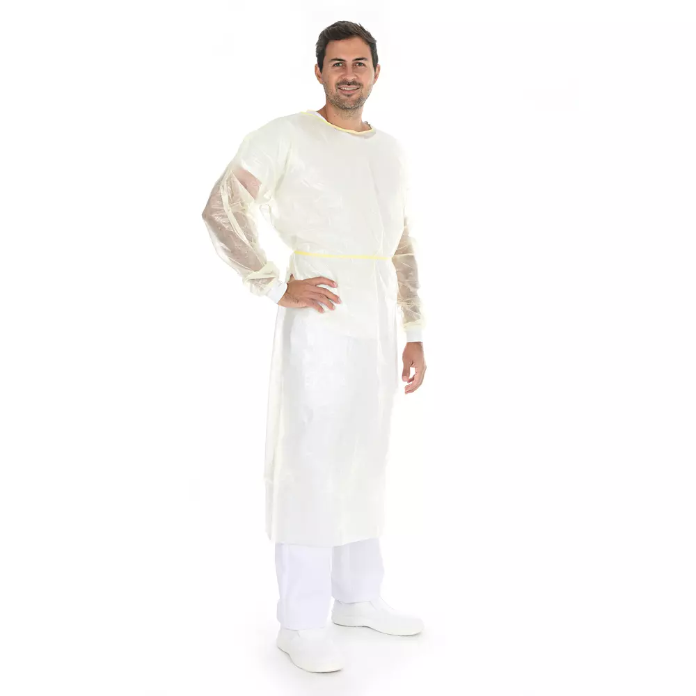 HygoStar 27763, PP/PE-laminierte Kittel, Bindebänder im Nacken, image 3