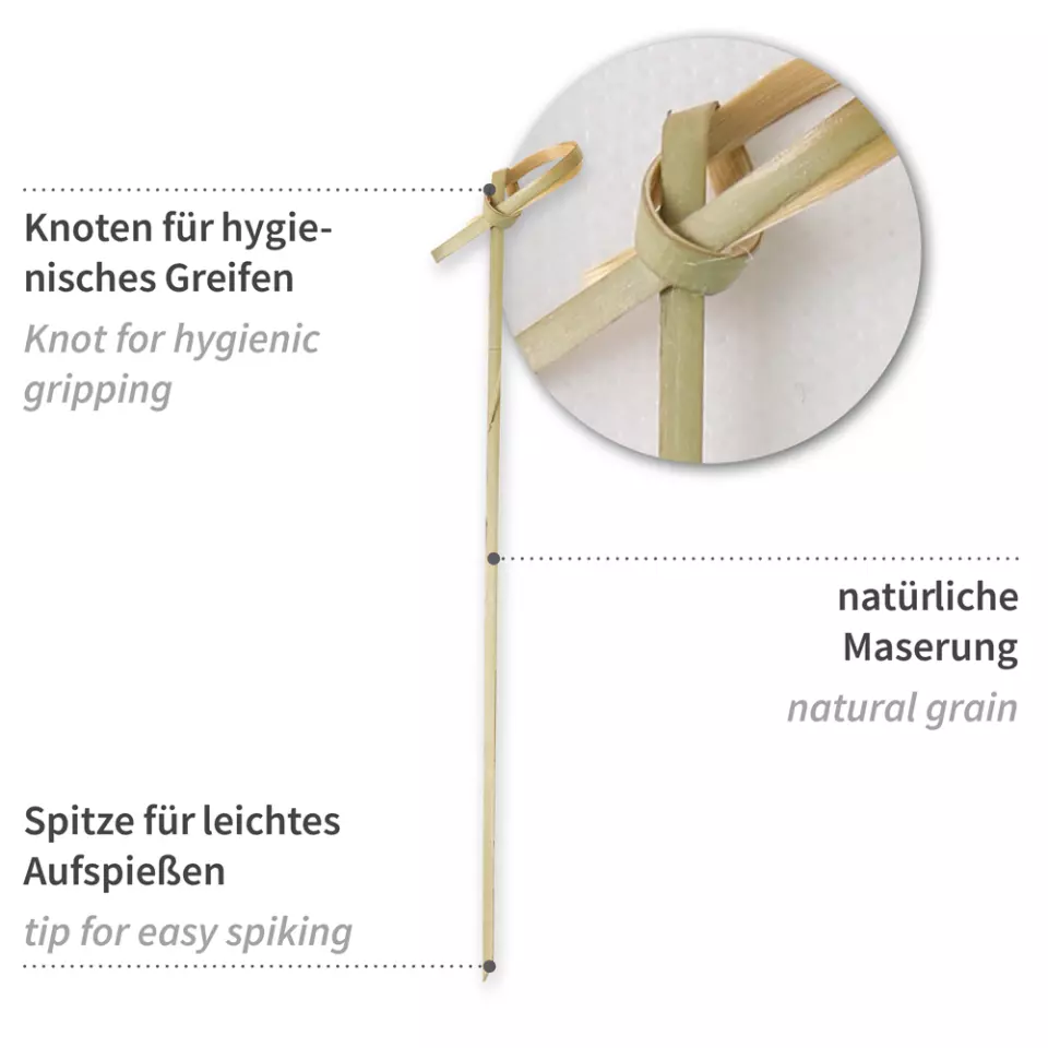 NATUREStar 38967, Organic Loop Bamboo Fingerfood Skewers, 120 mm, Natural, image 8, gallery thumbnail