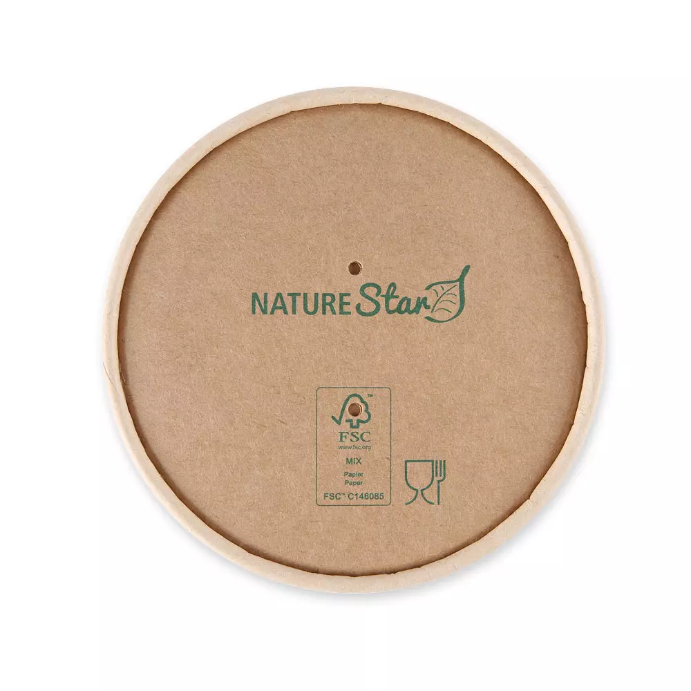 NATUREStar 417212, Minestrone Organic Lids, ø 116 mm, kraft paper/PE, FSC®-mix, image 1