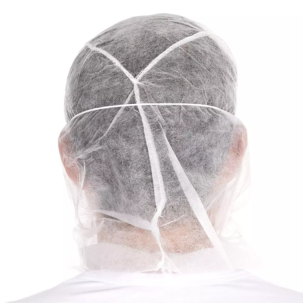 HygoNorm 132019, Astro Eco Caps with 2-Ply Face Mask, PP, White, image 5