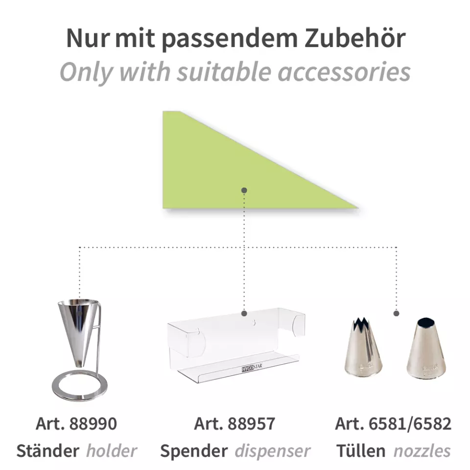 HygoStar 32227, Hygogrip PE Pastry Tubes, 46 x 26 cm, Green, image 4, gallery thumbnail