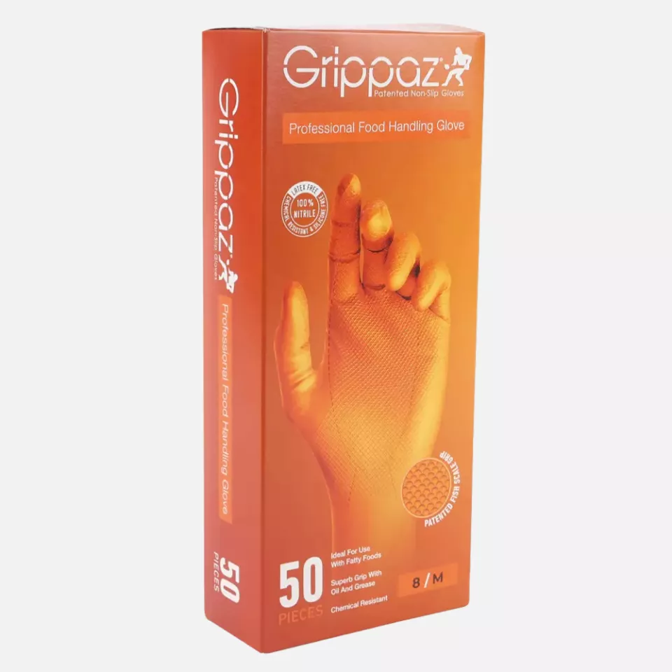 Franz Mensch 2709050, Power Grip Long "Extra" Nitrile Gloves, Powder-Free, image 1, gallery thumbnail