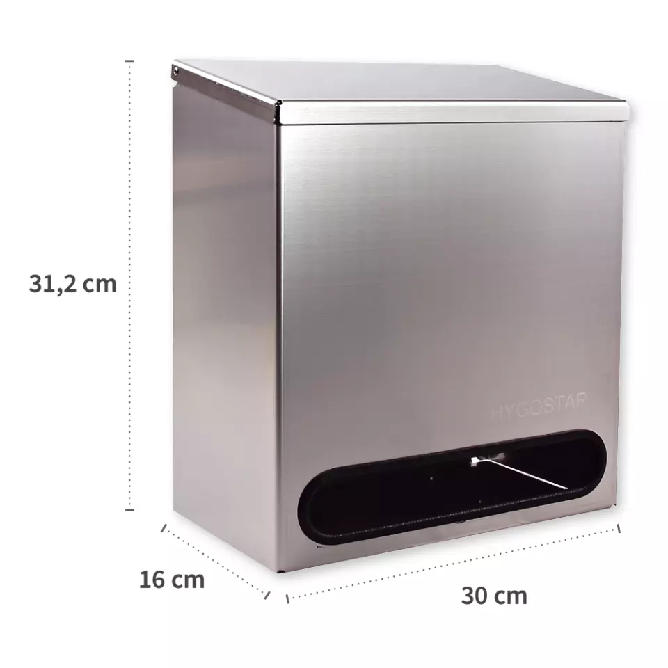 Hygostar 8893, Cap Dispenser, Stainless Steel, image 2, gallery thumbnail