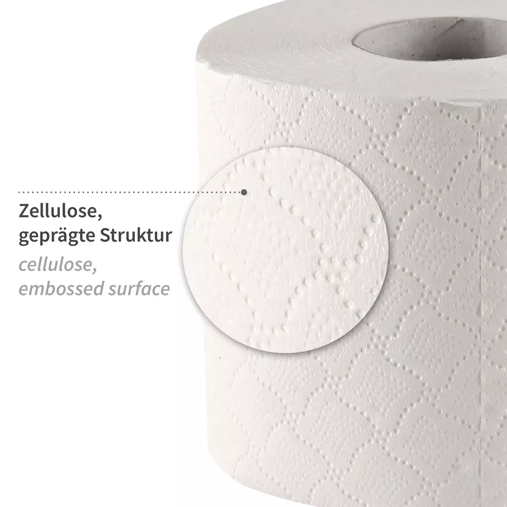 HygoClean 30425, 3-Ply Cellulose Toilet Paper, Small Roll, White, image 2