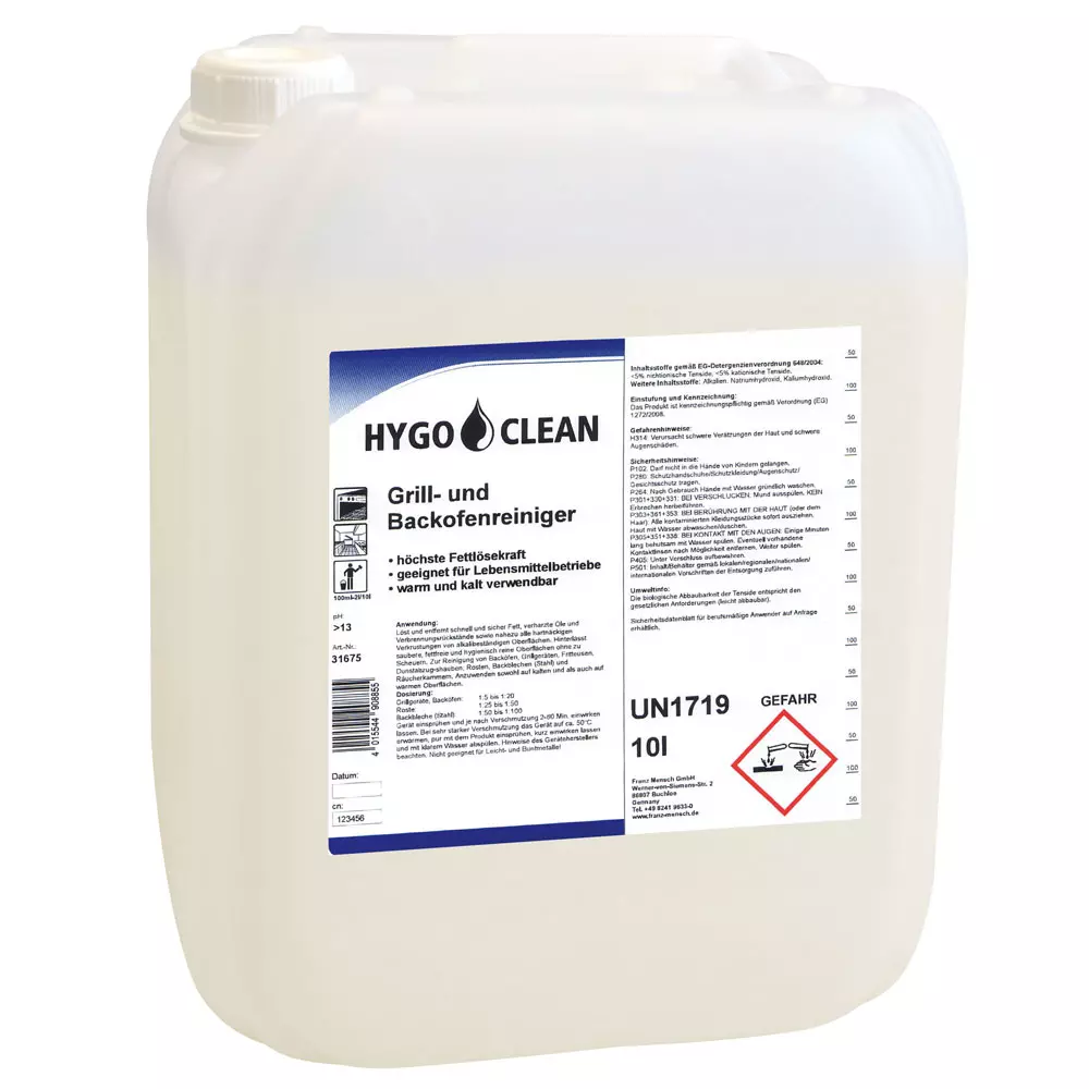 HygoClean 31675, Oven and Grill Cleaner, 10l, image 1
