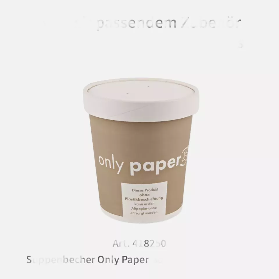 NATUREStar 418210, Organic Paperboard Lids for Soup Cups, ø 97 mm, image 3, gallery thumbnail