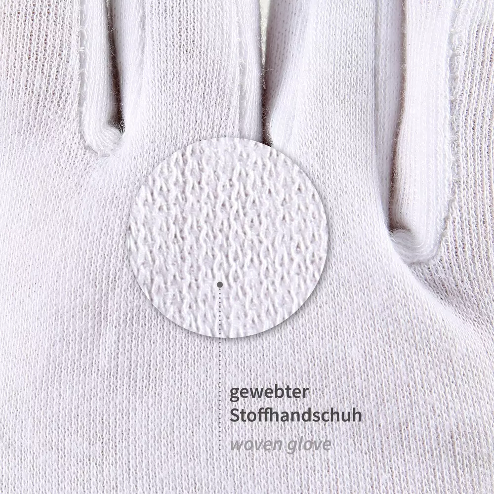 HygoStar 2710, Blanc Cotton Gloves, 11/XXL, White, image 7