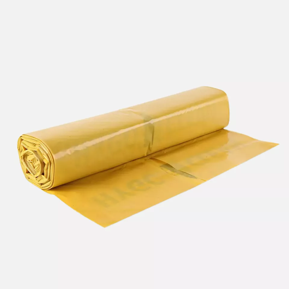 HygoClean 32558, Light LDPE Waste Bags, 120 l, Yellow, Roll, image 2, gallery thumbnail
