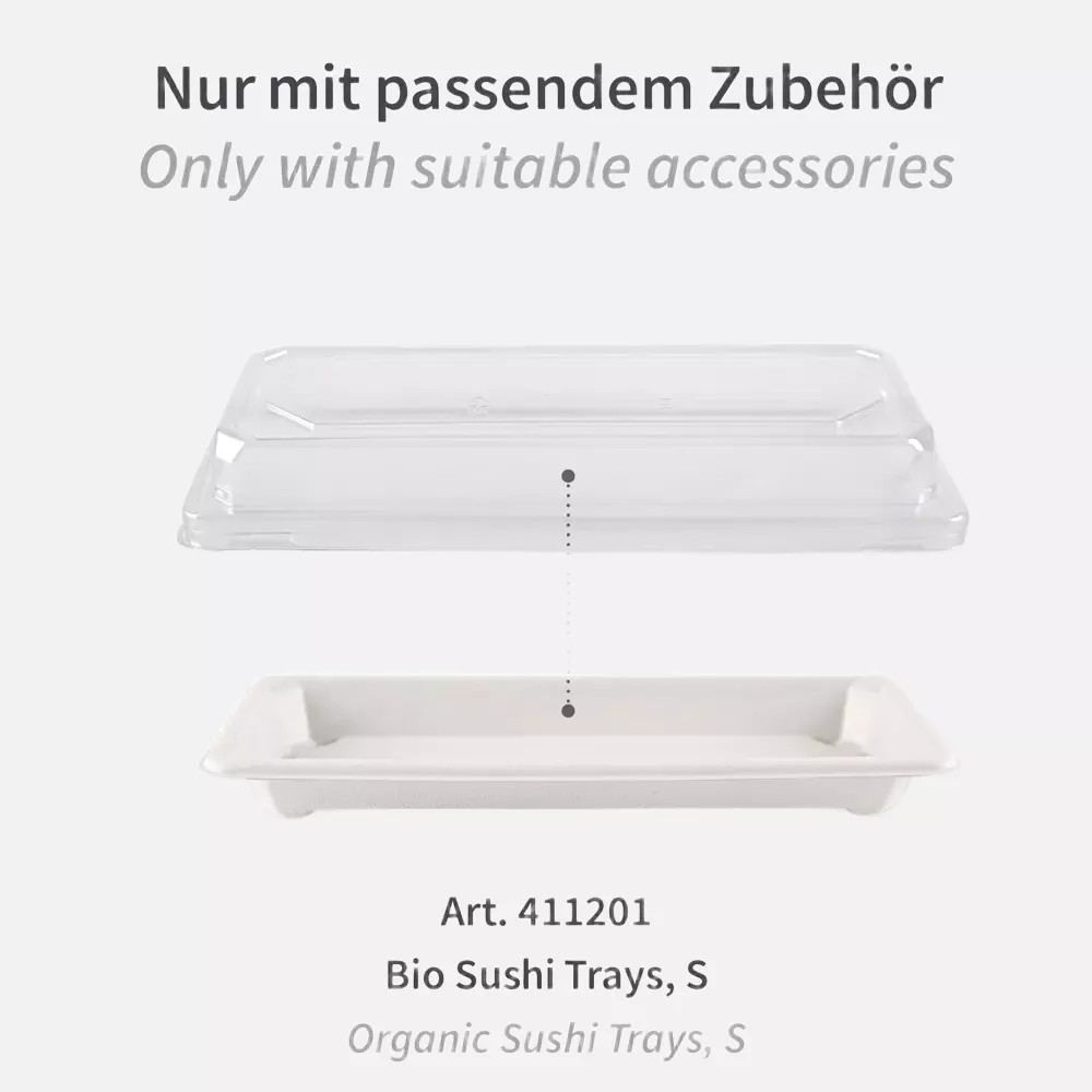 NATUREStar 400416, PET Sushi Tray Lids, S, 225 x 98 x 30 mm, image 2