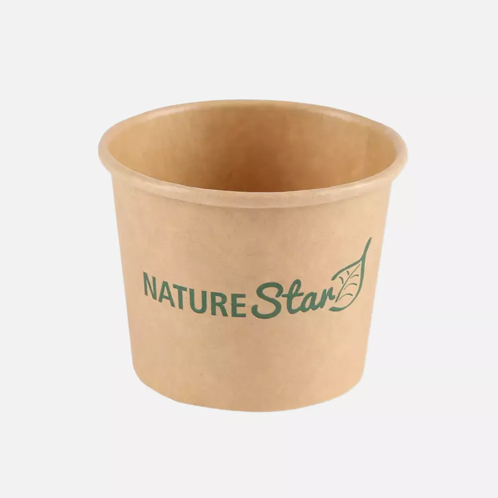 NATUREStar 417060, FSC®-mix Kraft Paper/PE Dip Trays, Small, ø 61.5 mm x 48 mm, Organic, image 1