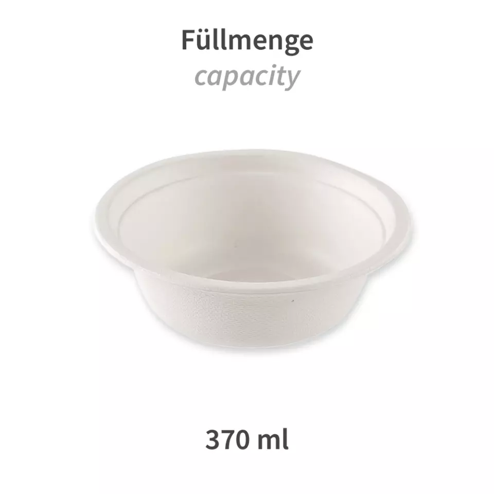 NATUREStar 41115, Bagasse Deep Round Bowls, 370 ml, Ø 136 mm, image 2, gallery thumbnail