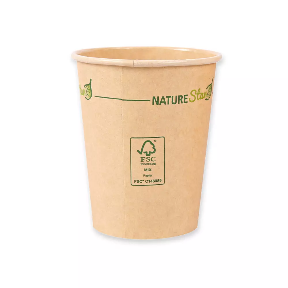 NATUREStar 406193, Mocca Organic Kraft Paper/PLA Coffee Cups, 200 ml / 8 oz, ø 80 mm, FSC®-mix, image 2
