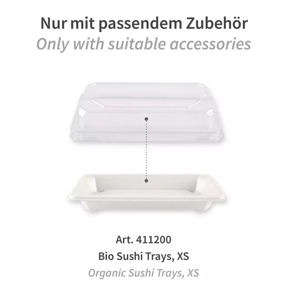NATUREStar 400415, Sushi Trays XS PET Lids, 165 x 95 x 30 mm, image 2