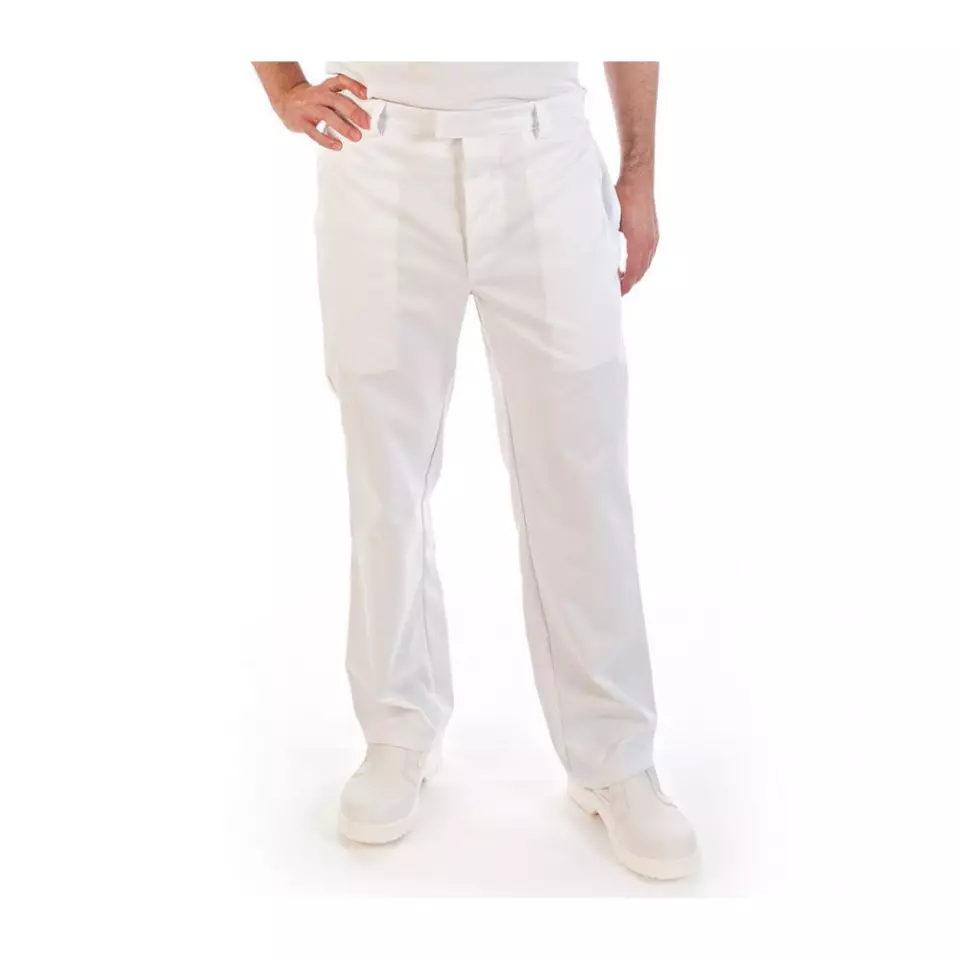 Franz Mensch 84130, HACCP Polycotton Trousers, XL, White, image 1, gallery thumbnail