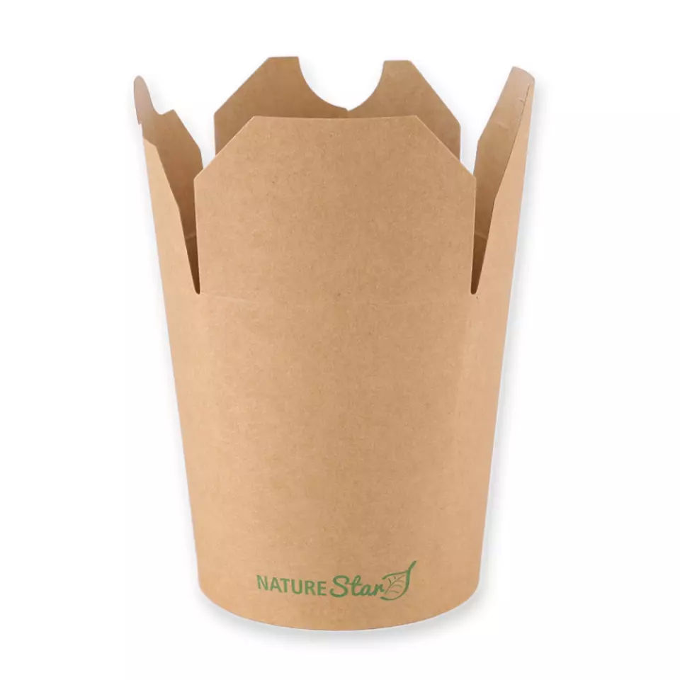 NATUREStar 416410, Asia Organic Kraft Paper/PLA Food Boxes, 800 ml, 100 x 115 mm, image 2, gallery thumbnail