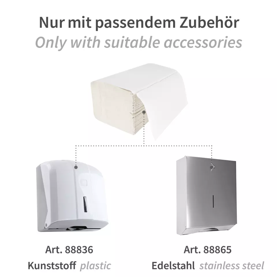 HygoClean 30402, Recycling-Papierhandtücher, 2-lagig, V/ZZ-Falzung, Weiß, image 9, gallery thumbnail