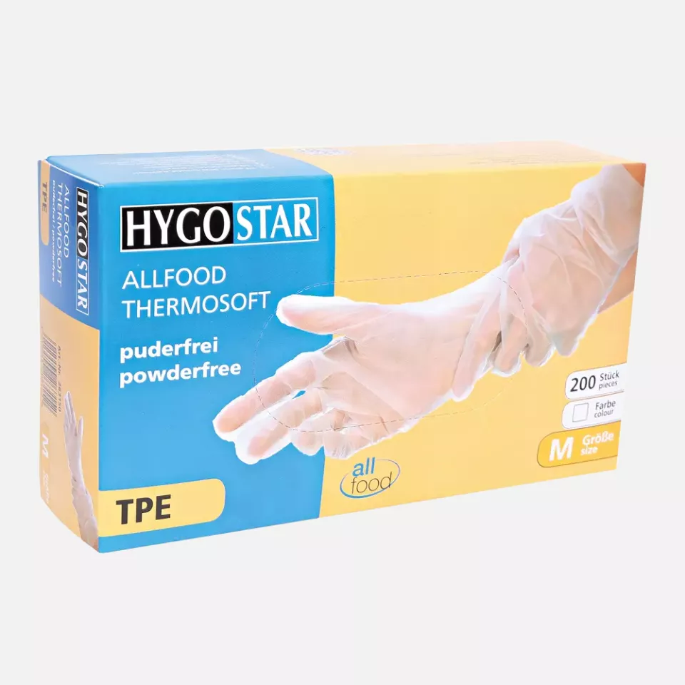 HygoStar 263110P, Allfood Thermosoft TPE-Handschuhe, 9/L, Transparent, Sparpack, image 2, gallery thumbnail