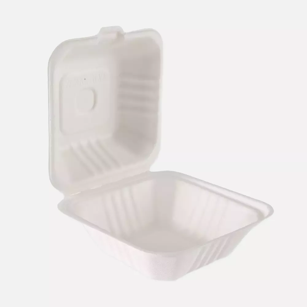 NATUREStar 41215, Organic Hinged Lid Bagasse Hamburger Boxes, 150 x 85 mm, image 2