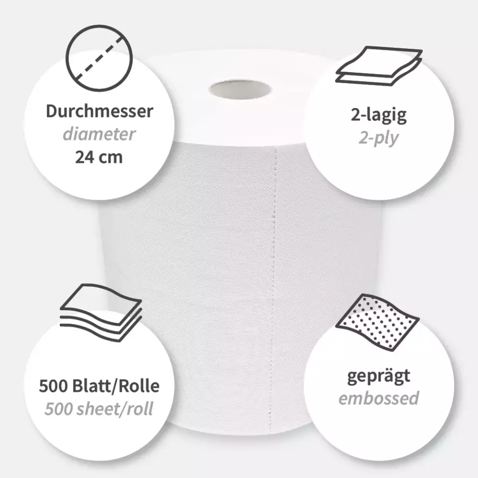 HygoClean 304413, Allfood 2-Ply Cleaning Papers, FSC®-Mix, White, image 4, gallery thumbnail