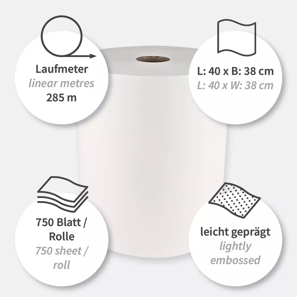 HygoClean 317400, Light Airlaid Wiping Cloths, Roll, White, image 3