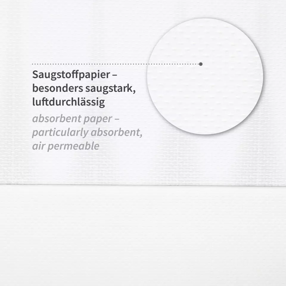 HygoStar 0964, Europa Original Chef's Hat, 22 cm, White, Absorbent Paper, Exposed, image 7, gallery thumbnail