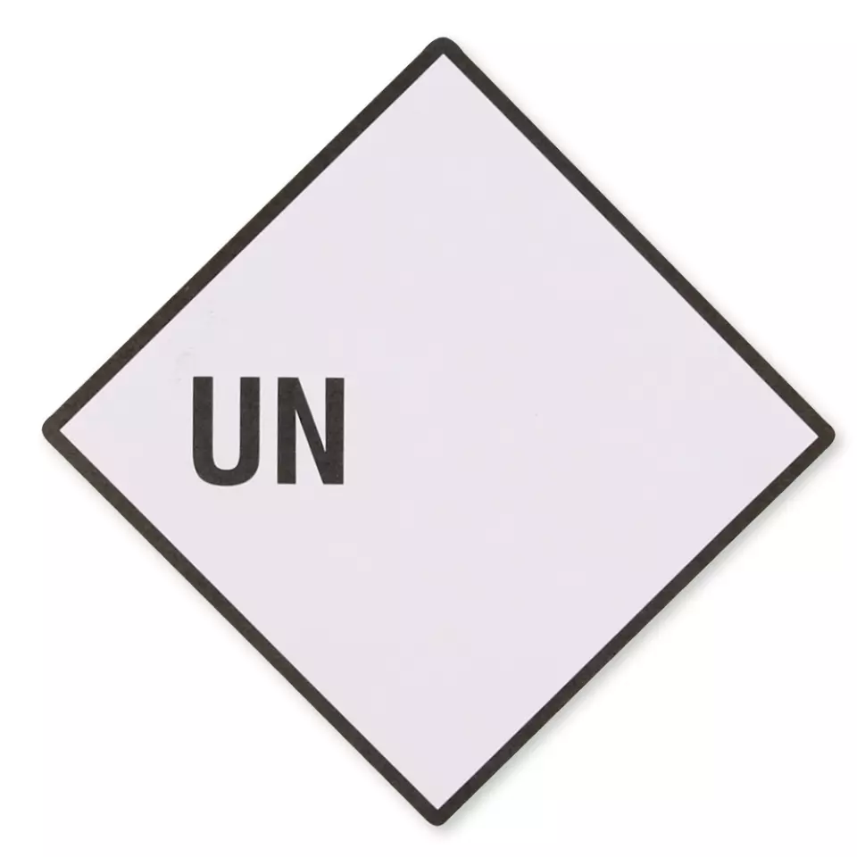 Franz Mensch 954006, UN blanco Paper Warning Labels, on roll, White, image 1, gallery thumbnail