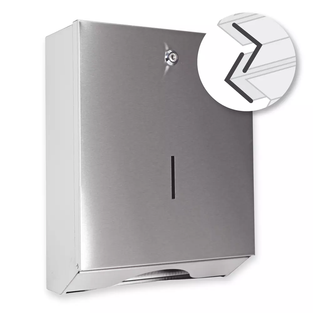 Hygostar 88965, Stainless Steel Hand Towel Dispenser, C-fold & V/ZZ-fold, image 1